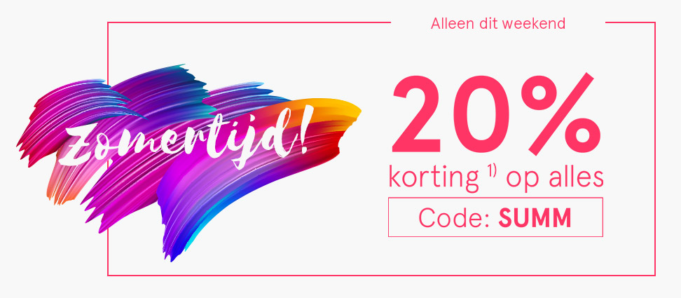 Alleen dit weekend 20% korting op alles | Code: SUMM