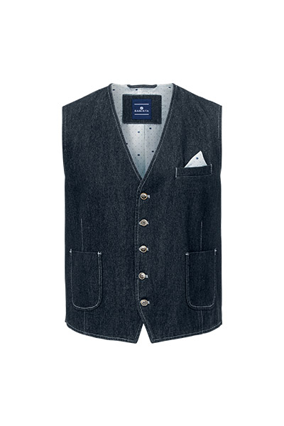 Jeansgilet met pochet